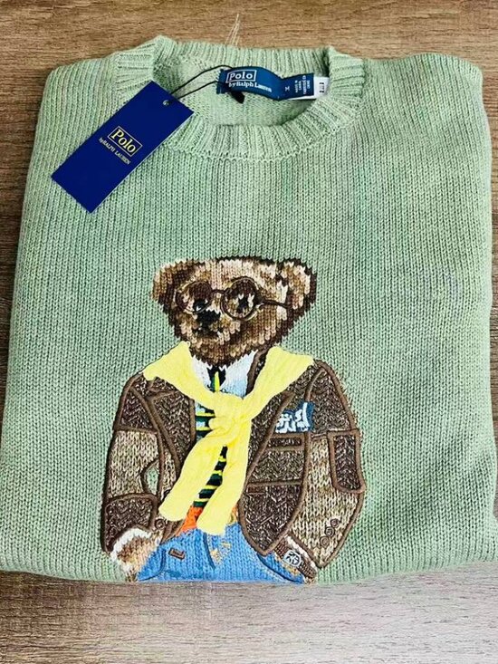 Ralph Lauren Sweaters - Polo Ralph Lauren Green Bear Knit Sweater M